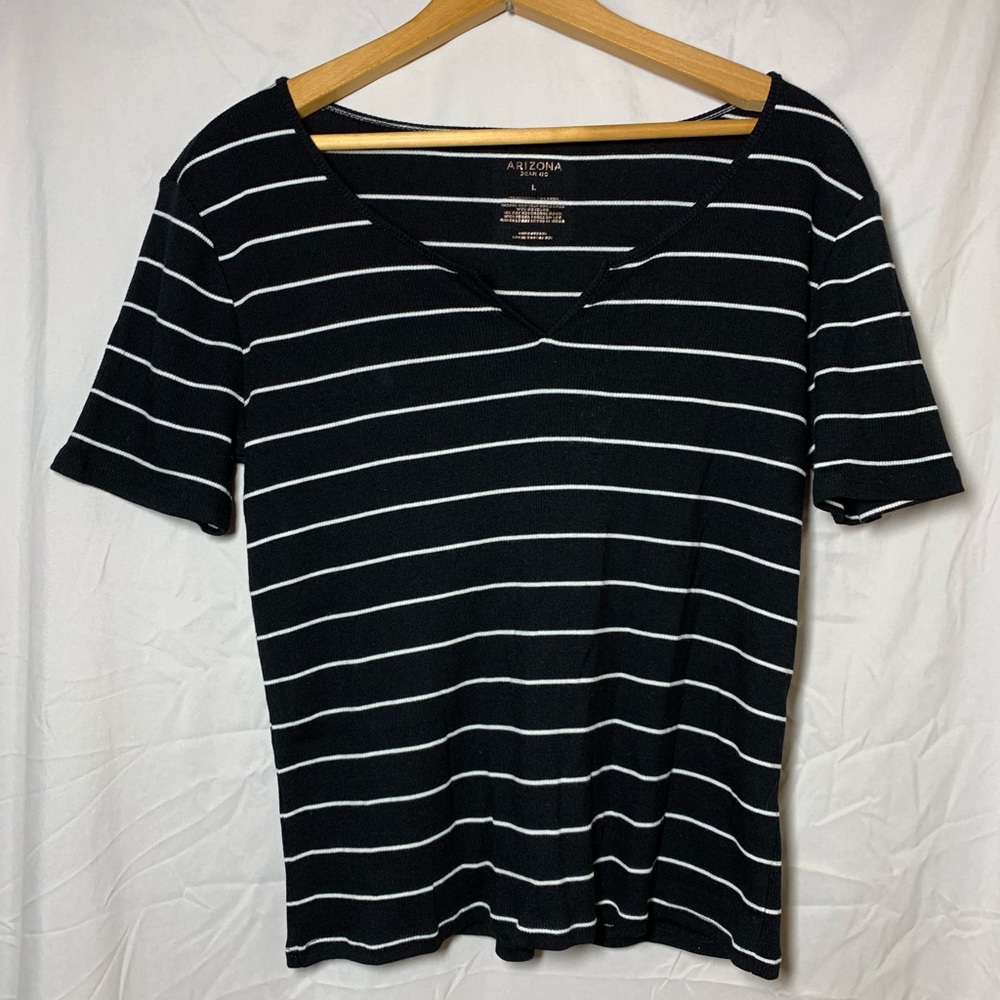 Arizona Black and White Striped Top